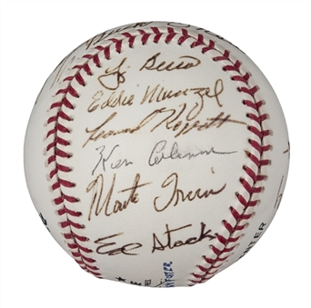 1996 Hall of Fame Veterans Committee Multi-Signed Baseball with 14 Signatures Including Berra, Musial and Williams (PSA/DNA)